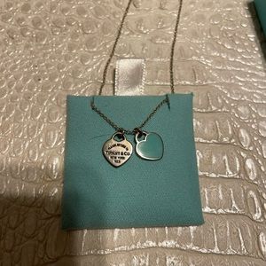 Return to Tiffany necklace blue enamel heart